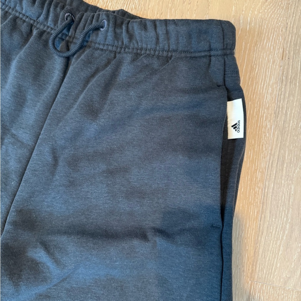 Adidas. Extra wide leg sweat pants. Size S. Dark grey. Elastic waistband.